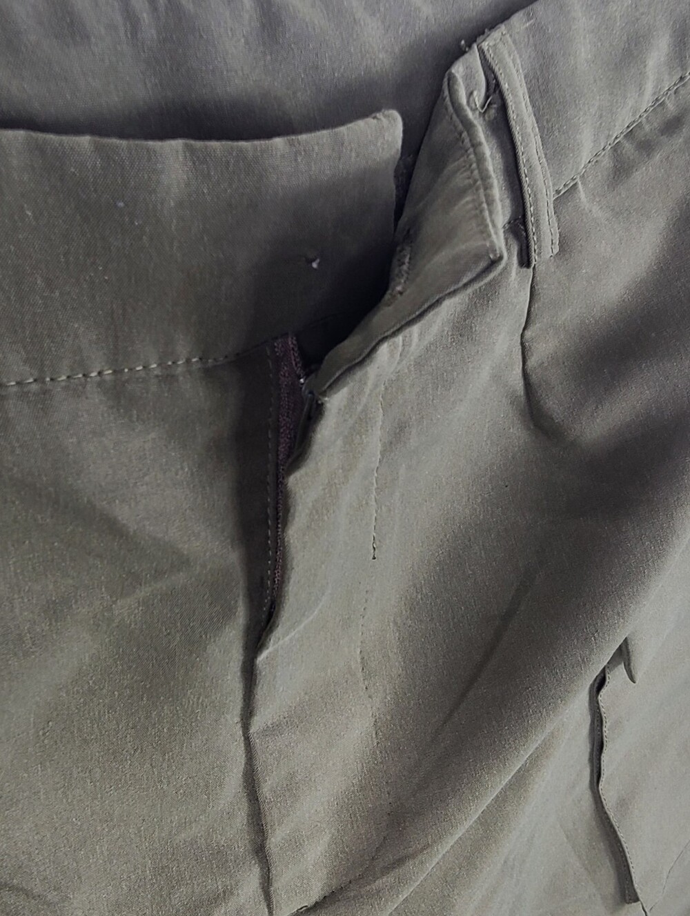 SHEIN Olive Green Cargo Jogger Pants Utility‎ Pockets M 6 Ankle Cuffs - Picture 9 of 15